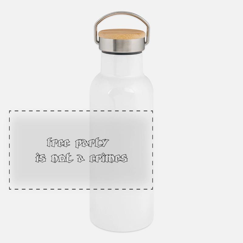 Panorama Thermosflasche mit Bambusdeckel