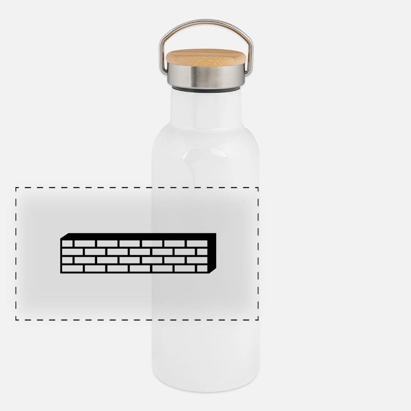 mauer_f1 Panorama Thermosflasche mit Bambusdeckel