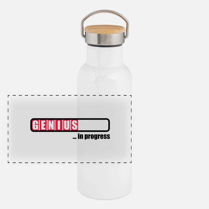 Genius in progress Panoramic Thermal Bottle with Bamboo Lid