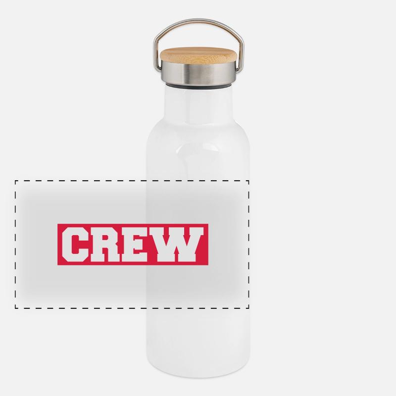 Crew Gourde isotherme avec bouchon en bambou