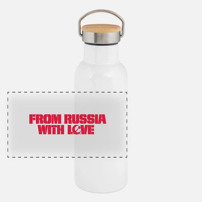 From Russia With Love Panorama Thermosflasche mit Bambusdeckel