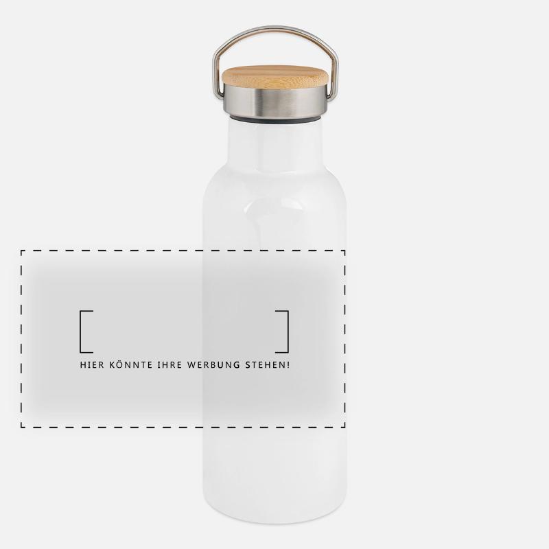 Werbung Panorama Thermosflasche mit Bambusdeckel