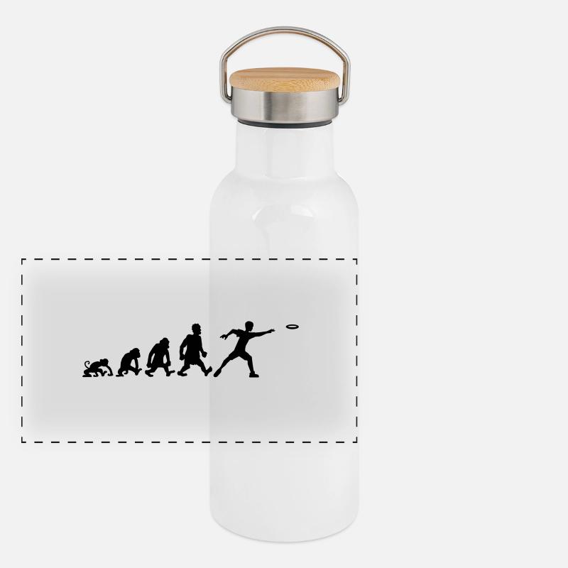 Frisbee ultimative Sportfrisbee Panorama Thermosflasche mit Bambusdeckel