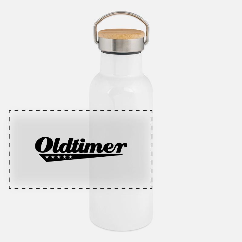 oldtimer___f1 Panorama Thermosflasche mit Bambusdeckel