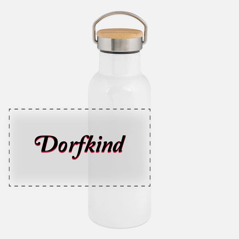 dorfkind Panorama Thermosflasche mit Bambusdeckel