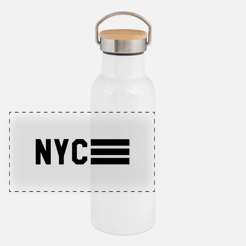 NYC Panorama Thermosflasche mit Bambusdeckel