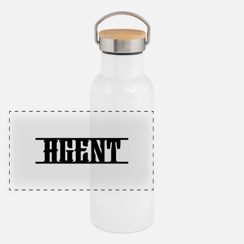 Agent de conception Gourde isotherme avec bouchon en bambou