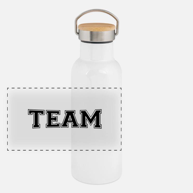 Team Panoramic Thermal Bottle with Bamboo Lid