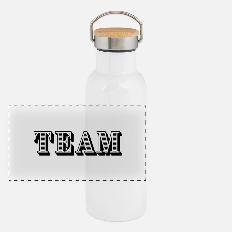 Team Panoramic Thermal Bottle with Bamboo Lid