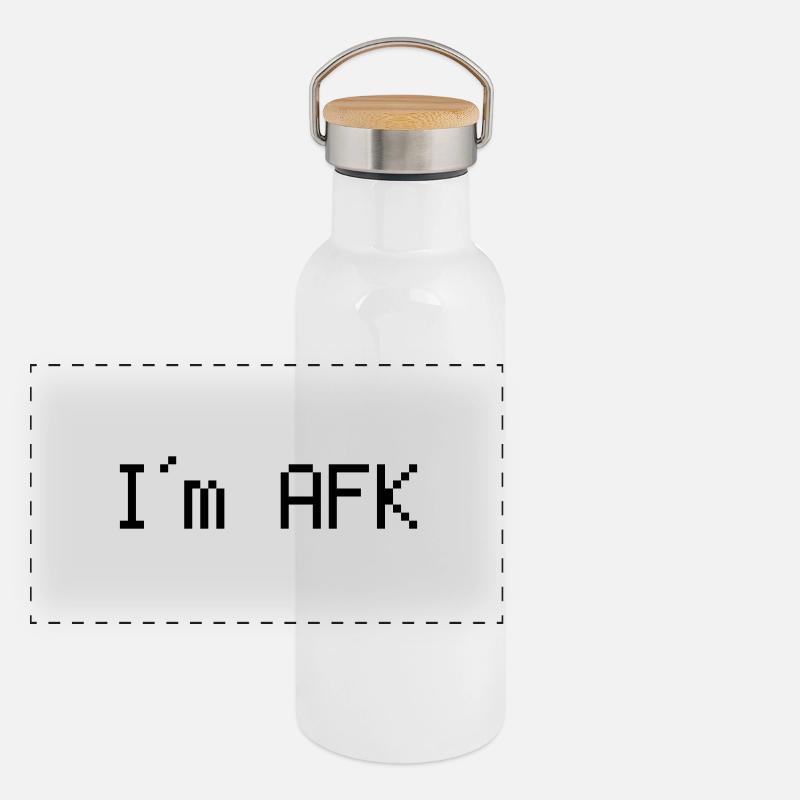 I´m afk Panoramic Thermal Bottle with Bamboo Lid