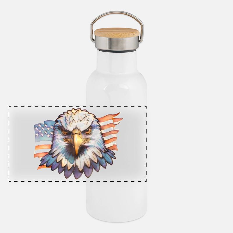 Adler Panorama Thermosflasche mit Bambusdeckel
