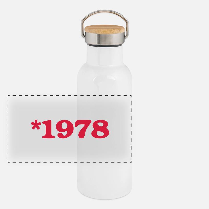 Geburtstag - geboren im Jahr *1978 Panorama Thermosflasche mit Bambusdeckel