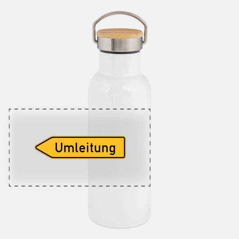 Umleitung Links Panorama Thermosflasche mit Bambusdeckel