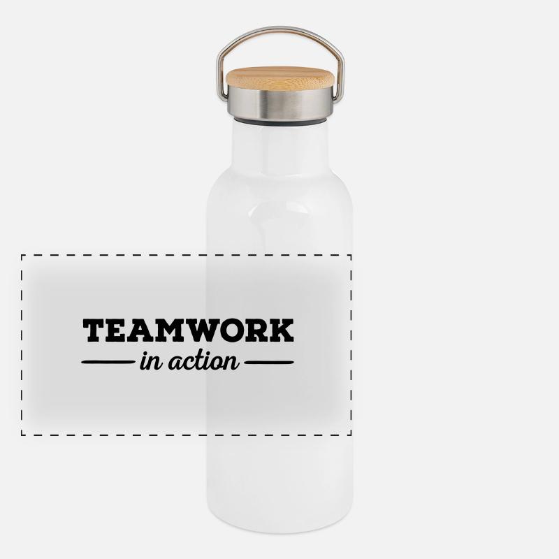 922360 1004360384 teamwork Panorama Thermosflasche mit Bambusdeckel