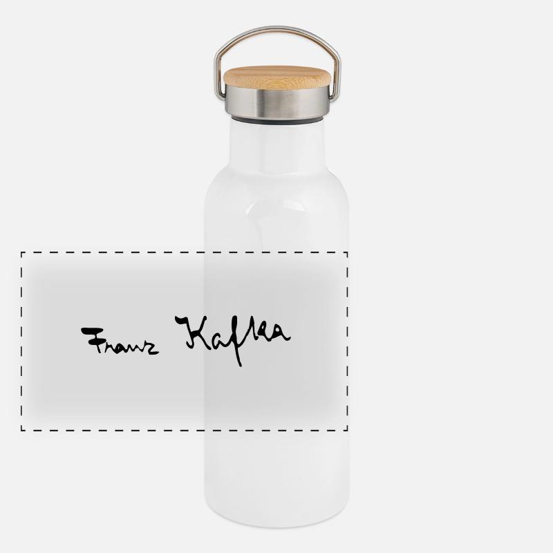Franz Kafka Panorama Thermosflasche mit Bambusdeckel