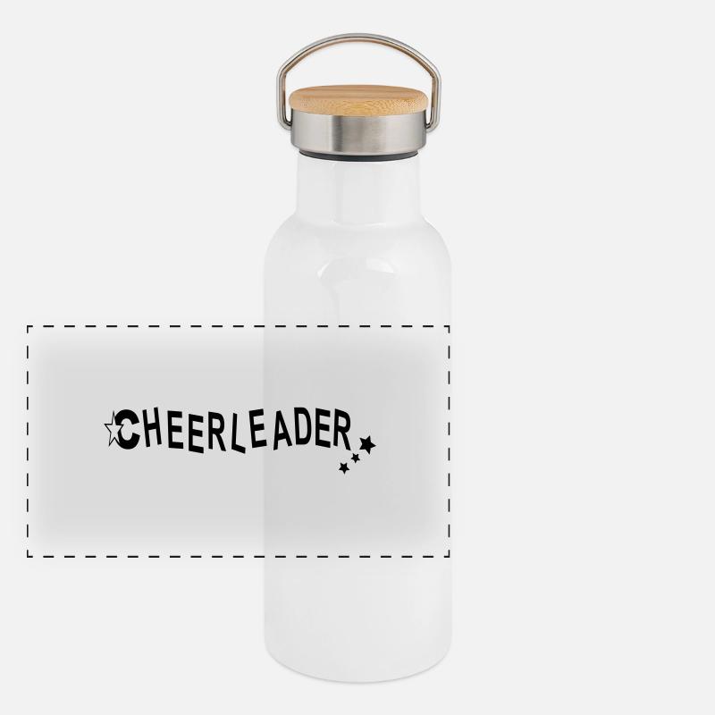 cheerleaderstar Panorama Thermosflasche mit Bambusdeckel