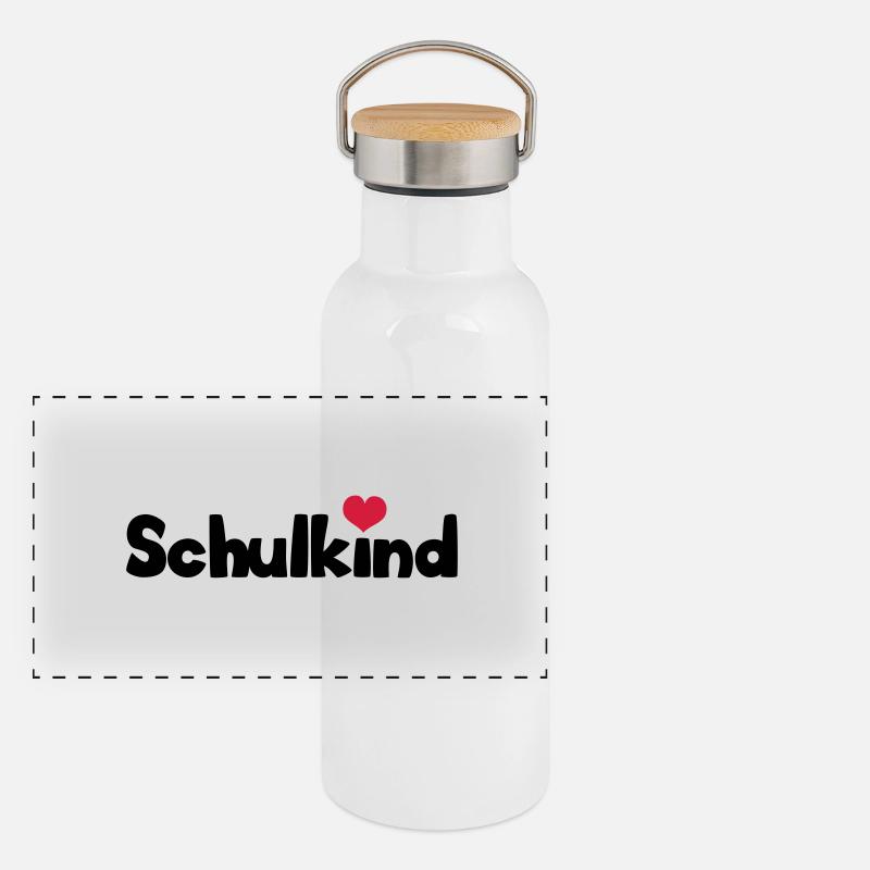 schulkind Panorama Thermosflasche mit Bambusdeckel