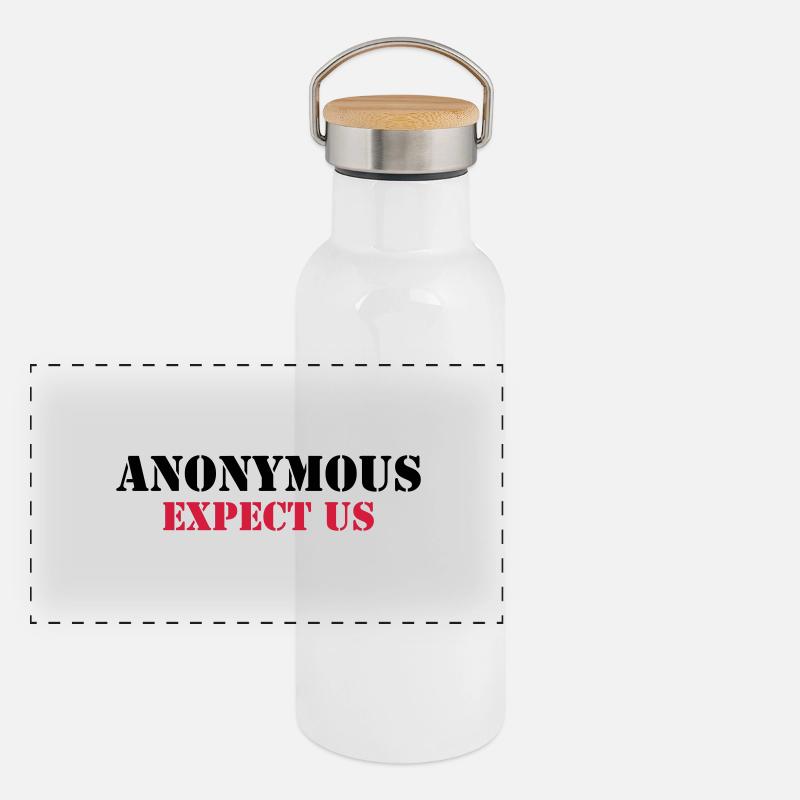 Anonymous : Expect us Gourde isotherme avec bouchon en bambou