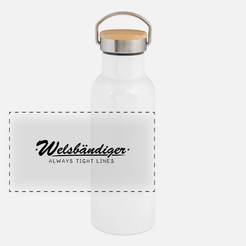 Welsbändiger Panorama Thermosflasche mit Bambusdeckel