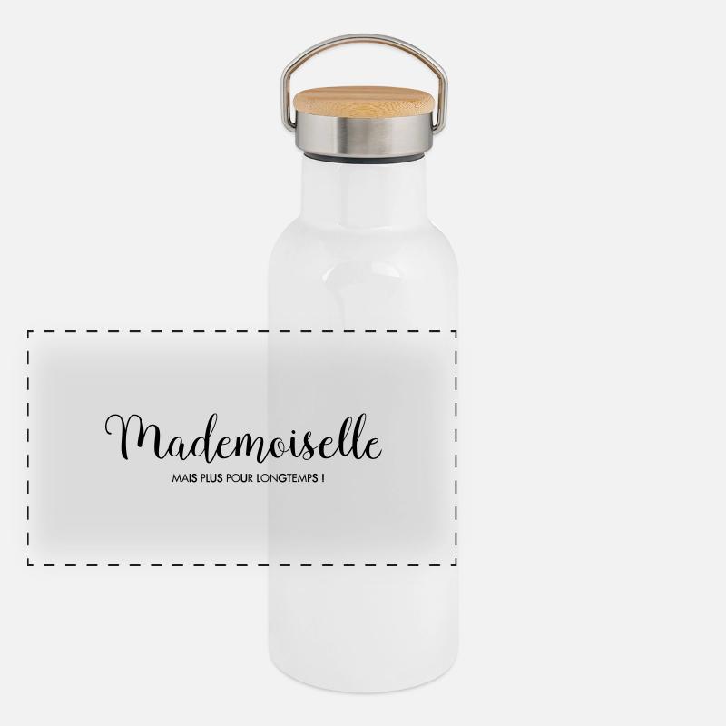 Mademoiselle EVC Gourde isotherme avec bouchon en bambou