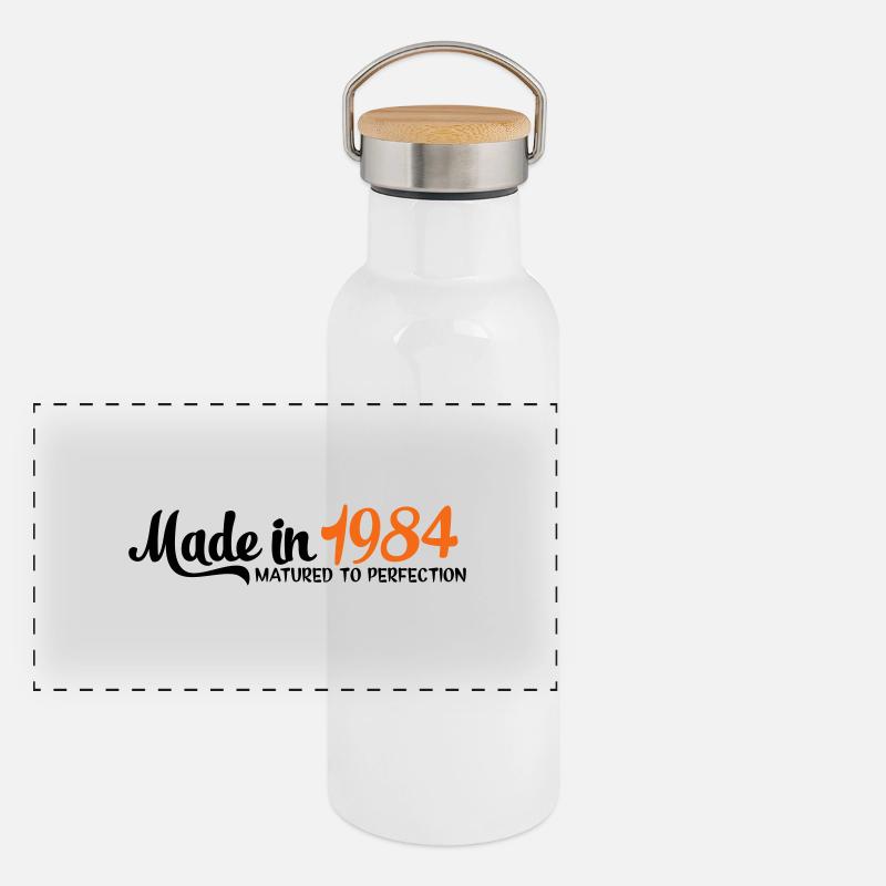 1984 Gourde isotherme avec bouchon en bambou