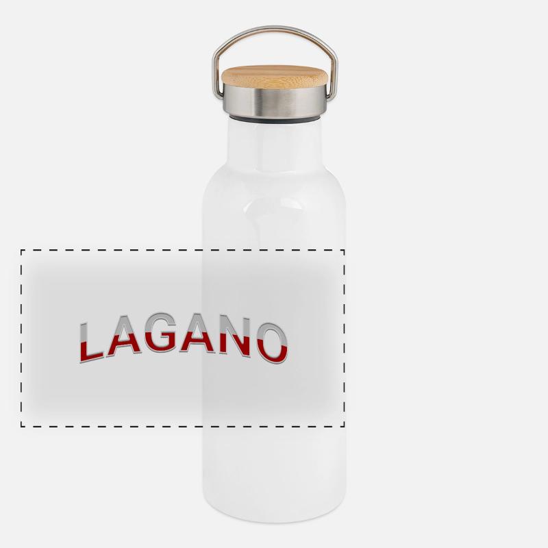 LAGAN0 Panorama Thermosflasche mit Bambusdeckel