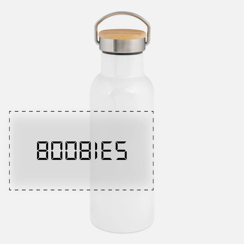 brüste Panorama Thermosflasche mit Bambusdeckel