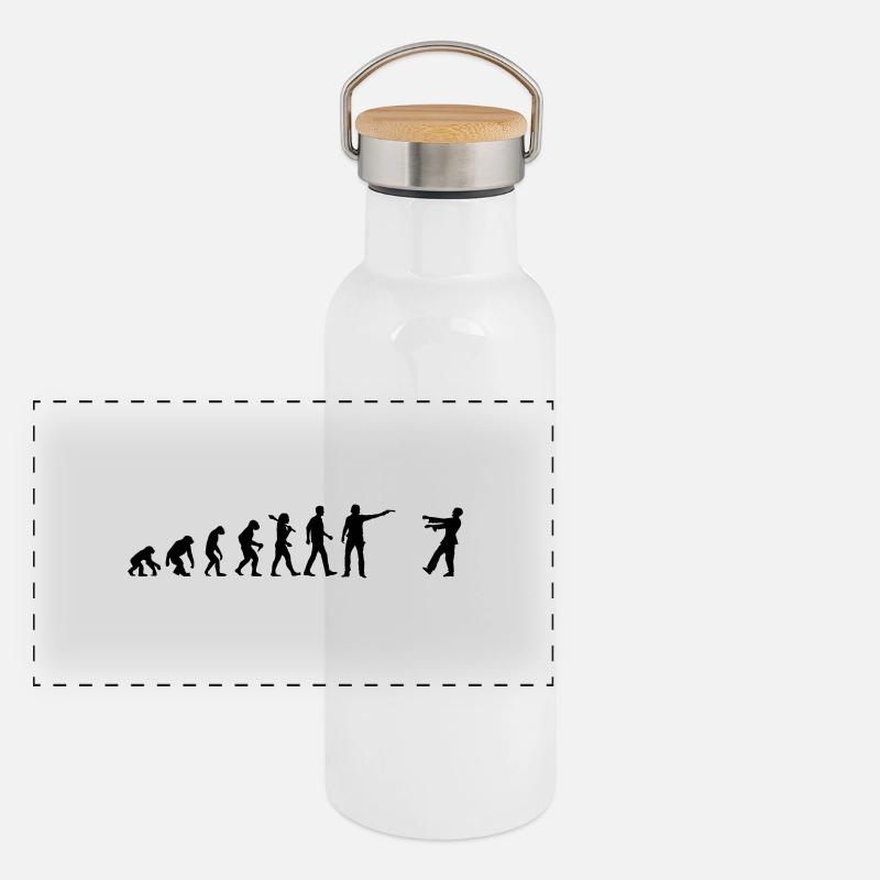 Apokalypse kann kommen Panorama Thermosflasche mit Bambusdeckel