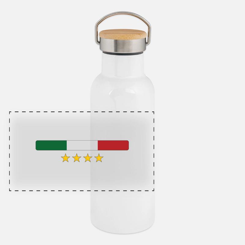 Italie Gourde isotherme avec bouchon en bambou