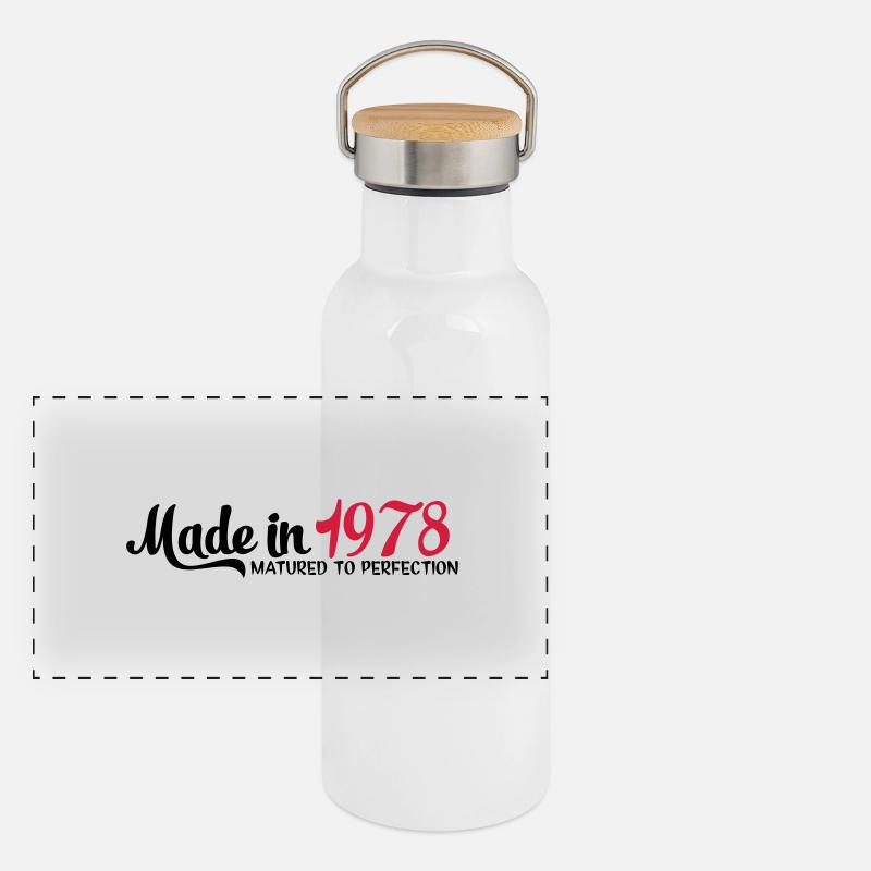 1978 Panorama Thermosflasche mit Bambusdeckel