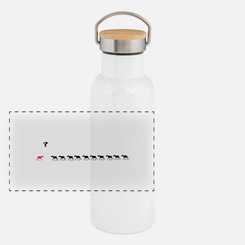 Moose 10 +1 =? confused Elk Panoramic Thermal Bottle with Bamboo Lid