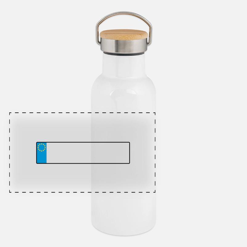 license plate europe_g1 Panoramic Thermal Bottle with Bamboo Lid