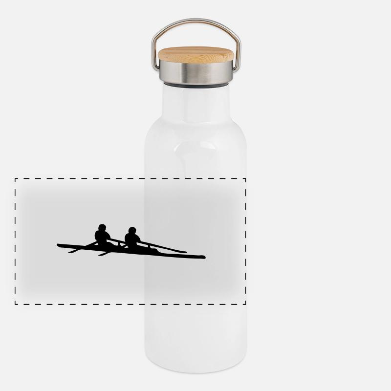 aviron double Double scull Gourde isotherme avec bouchon en bambou