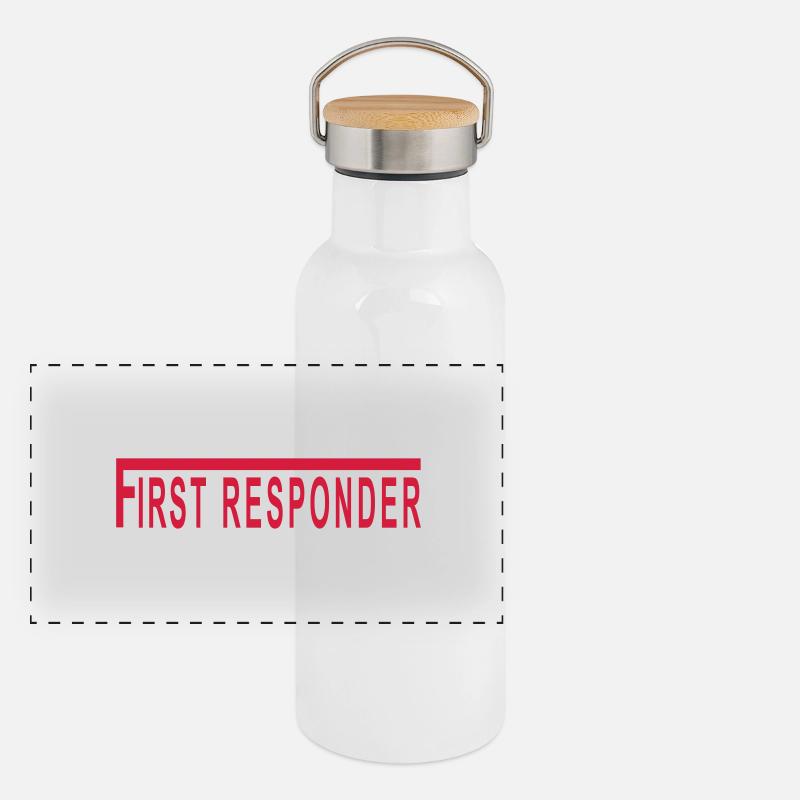 First Responder long F Panoramic Thermal Bottle with Bamboo Lid