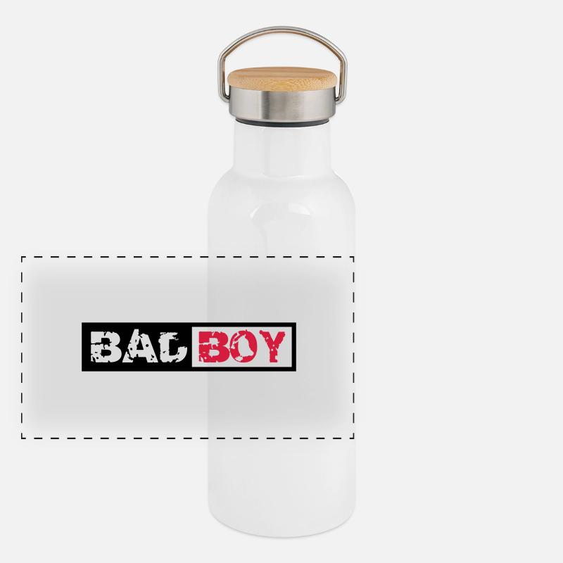 Bad Boy Design Gourde isotherme avec bouchon en bambou
