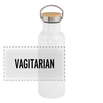 Funny - Panoramic Thermal Bottle with Bamboo Lid - white - Front