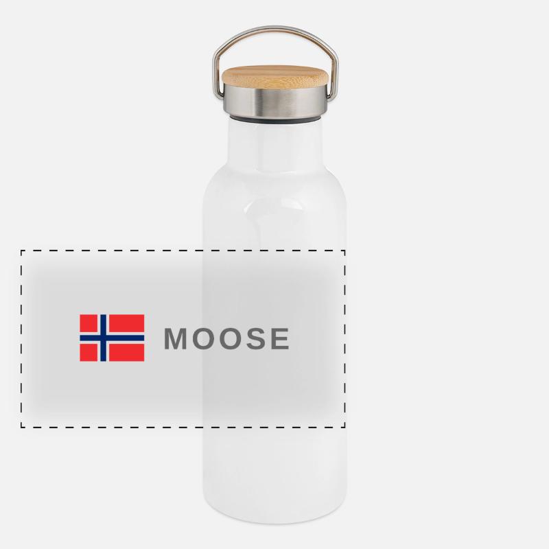 Élan Norvège Gourde isotherme avec bouchon en bambou