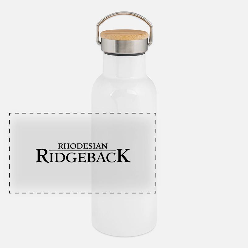 Rhodesian Ridgeback Panorama Thermosflasche mit Bambusdeckel