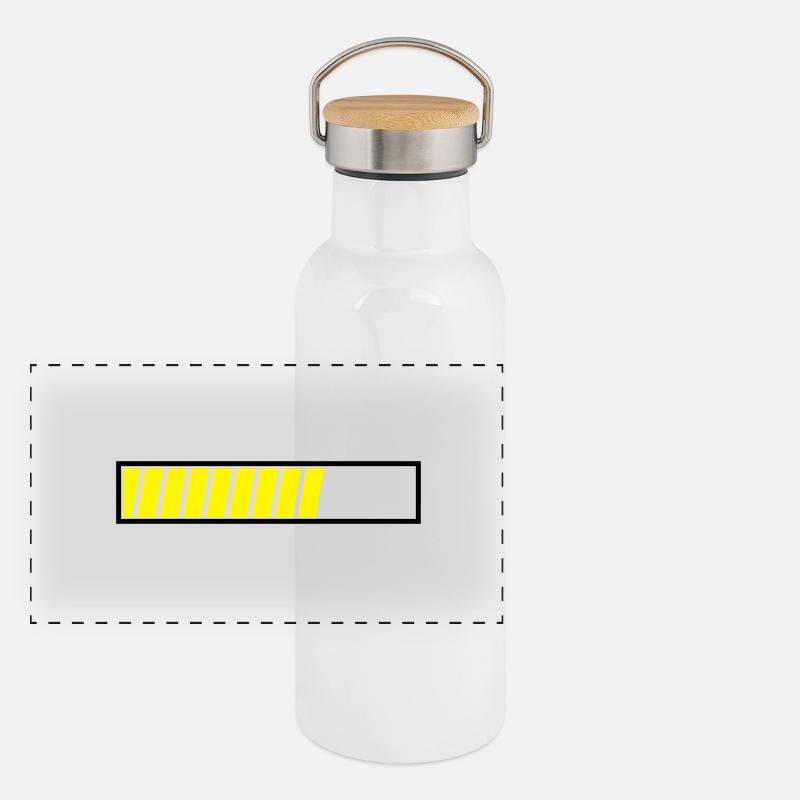 Ladebalken Loading Bar dauer zeit wird geladen Uni Panorama Thermosflasche mit Bambusdeckel