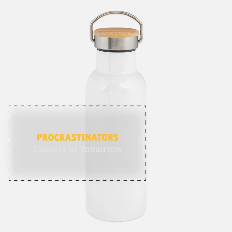 Procrastinators: Leaders Of Tomorrow! Panoramic Thermal Bottle with Bamboo Lid