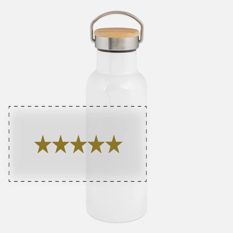 Sterne Panorama Thermosflasche mit Bambusdeckel
