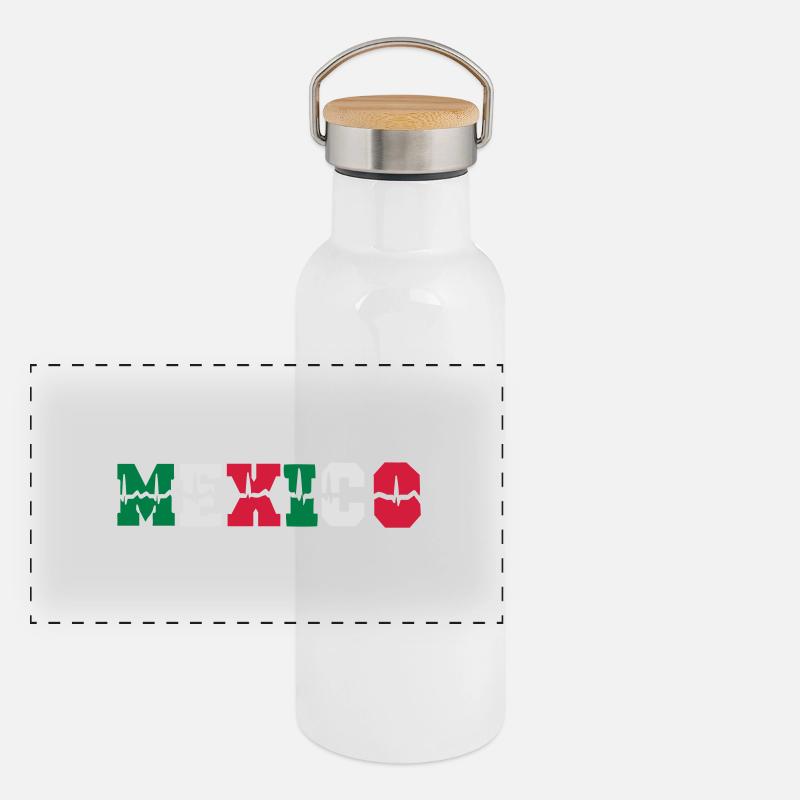 Mexico Panoramic Thermal Bottle with Bamboo Lid