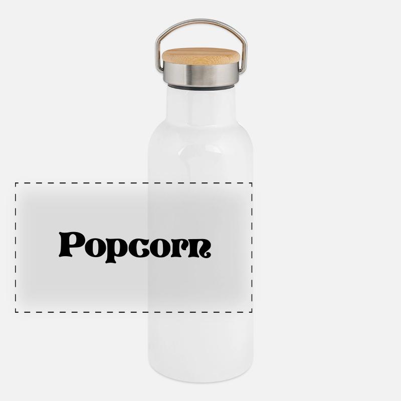 Popcorn Panorama Thermosflasche mit Bambusdeckel