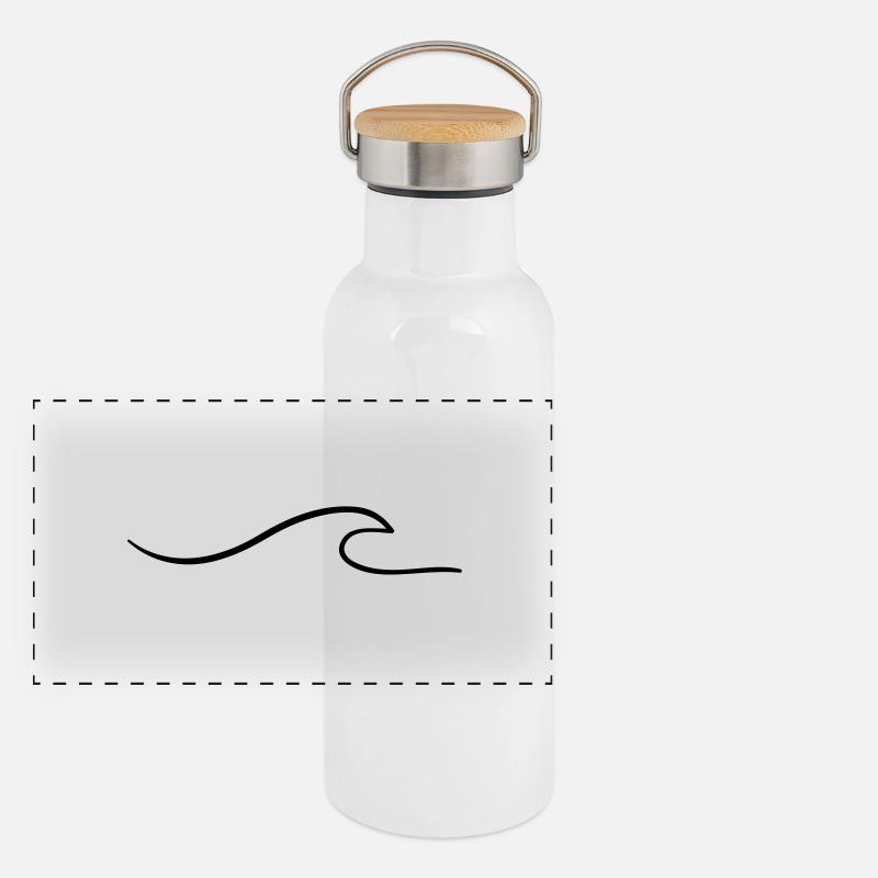 Wave Panoramic Thermal Bottle with Bamboo Lid