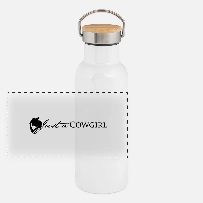 JaC's Einzeiler Panorama Thermosflasche mit Bambusdeckel