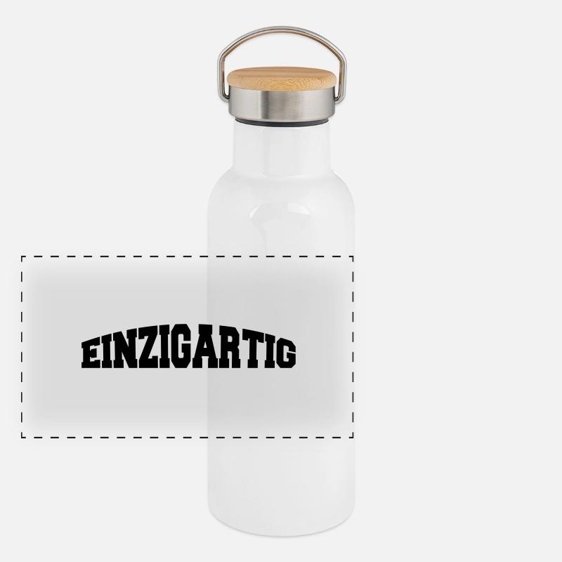 einzigartig Panorama Thermosflasche mit Bambusdeckel