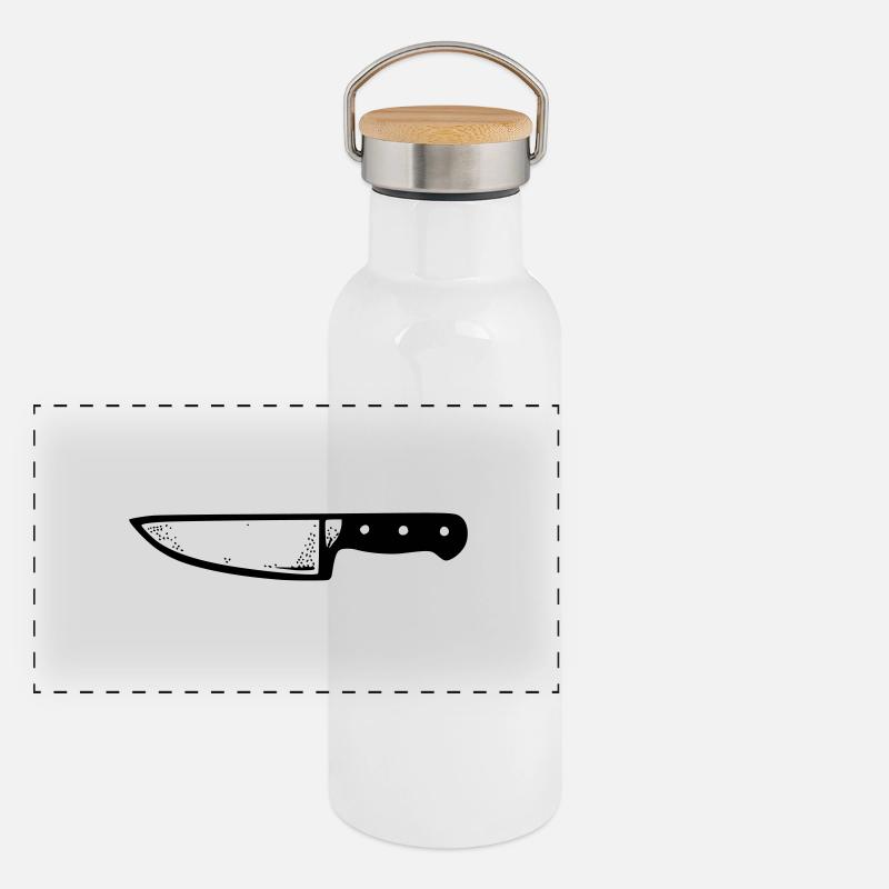 Couteau du chef Gourde isotherme avec bouchon en bambou