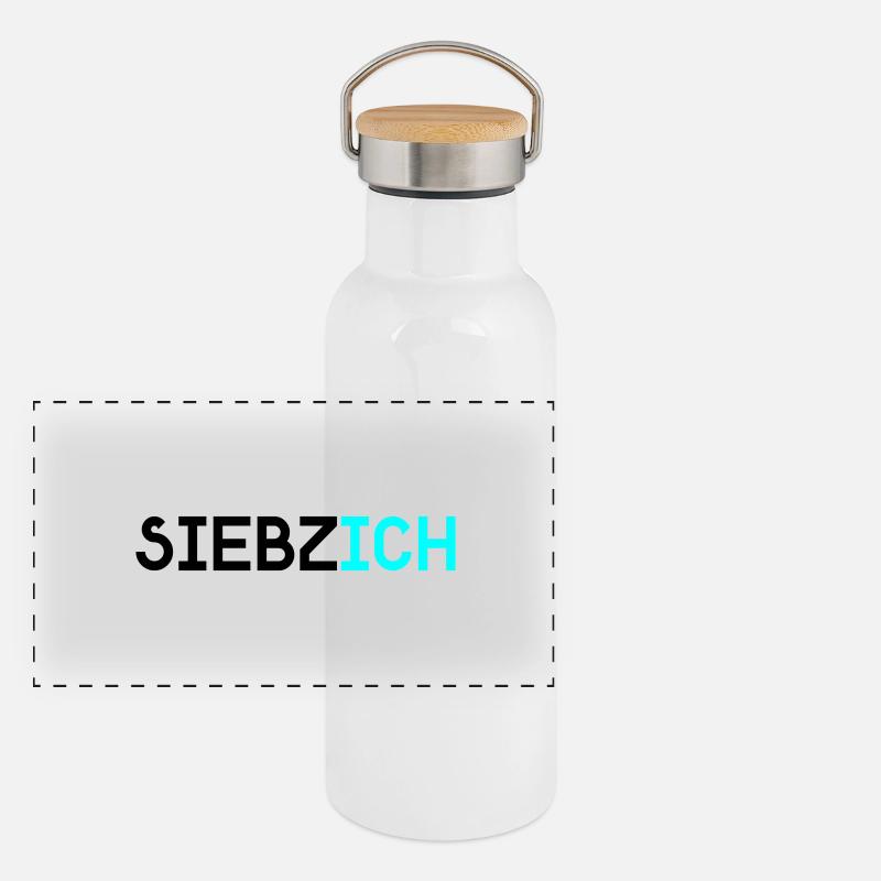 siebzich Panorama Thermosflasche mit Bambusdeckel