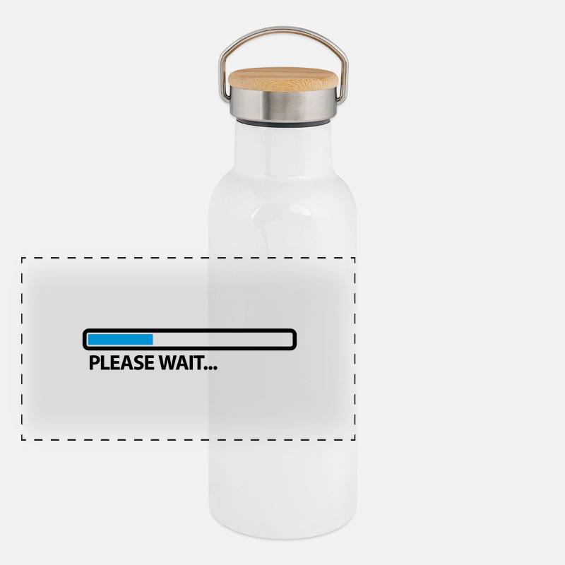 please_wait_2c Panorama Thermosflasche mit Bambusdeckel