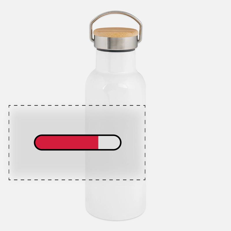 ladebalken leer Panorama Thermosflasche mit Bambusdeckel